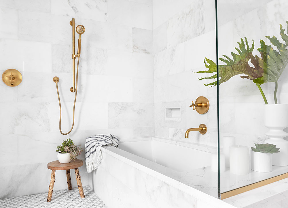 Shower Tub Combo, Shower Tub Combo, A Marble Gem, Bath Design - Valerie Legras Atelier