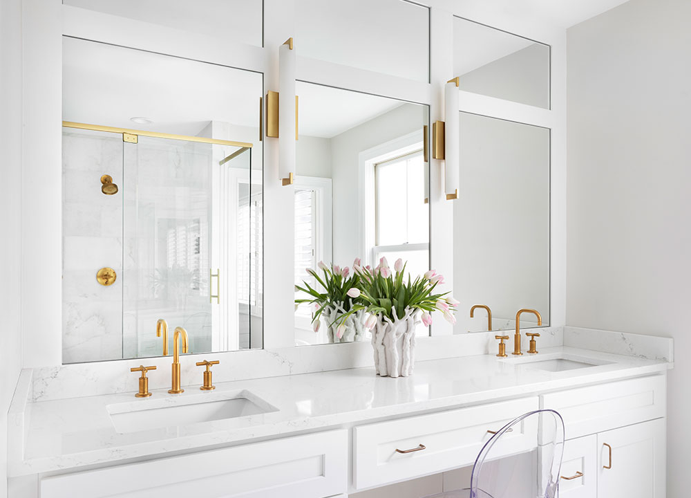 Double Vanity, A Marble Gem, Bath Design - Valerie Legras Atelier