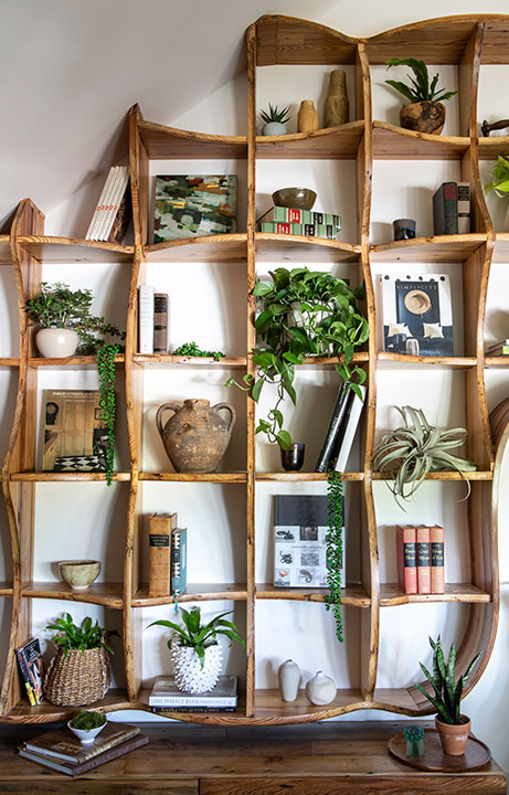 Custom Bookcase Detail, Living in an Adult Treehouse, Home Design - Valerie Legras Atelier